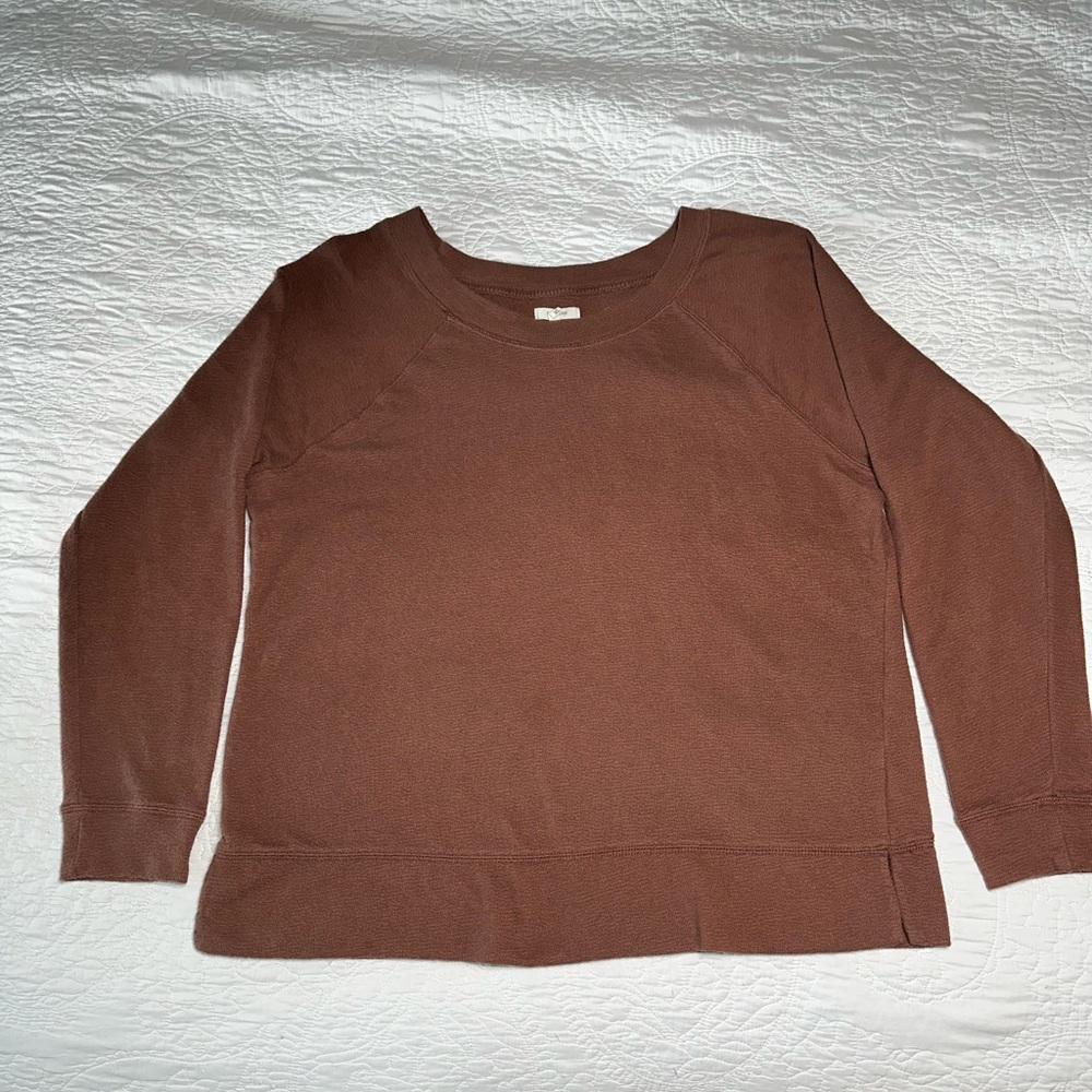 Maurices XL cocoa brown lite weight sweatshirt banded bottom & sleeves